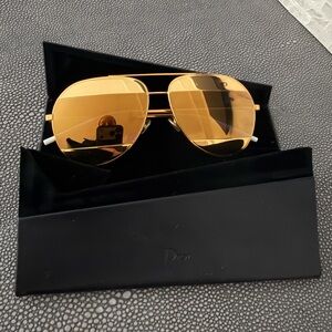 Dior Metallic Gold Aviator Sunglasses